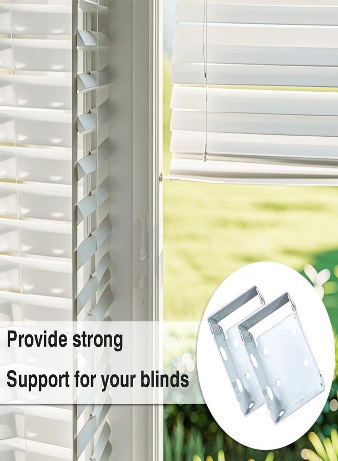 WSHAITE 2pcs Mini Metal Window Blind Brackets Box Mounting Bracket for Window Low Profile Blinds 2inch White Headrail Holder Bracket - Image 5